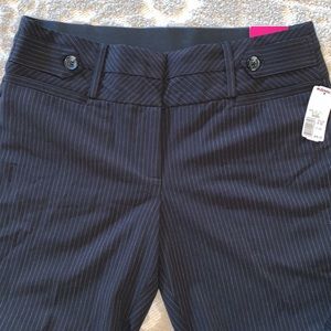 Candies Dress Pants - Size 7 - Black w/light gray pinstripe